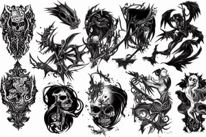 dark fantasy tattoo idea