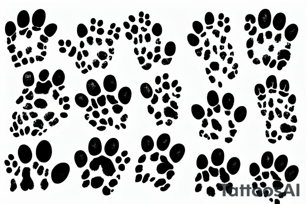my dog's paw print tattoo idea