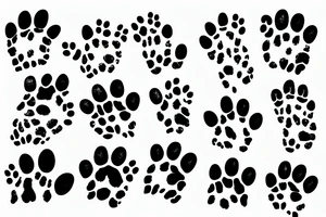 my dog's paw print tattoo idea