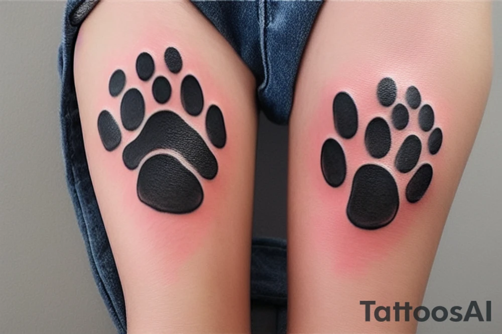 my dog's paw print tattoo idea