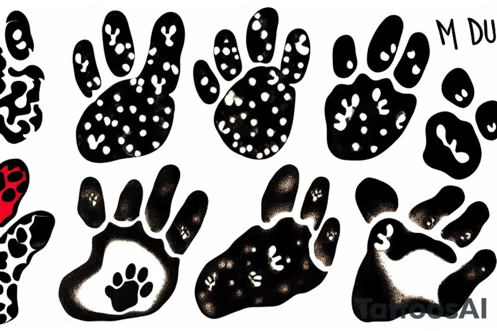 my dog's paw print tattoo idea