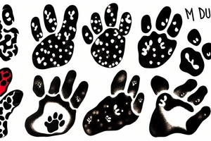 my dog's paw print tattoo idea