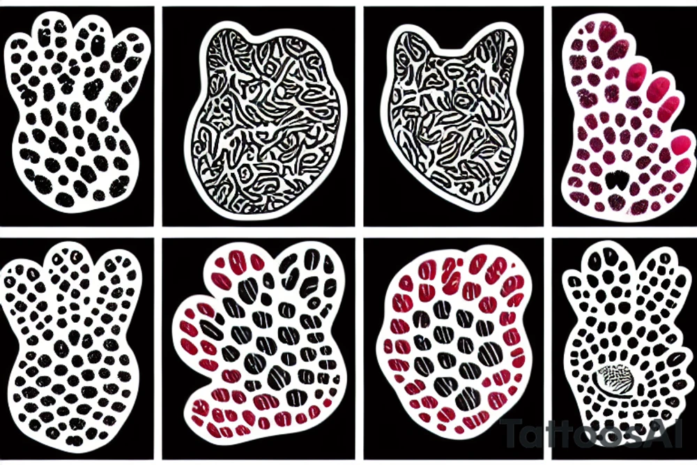 my dog's paw print tattoo idea