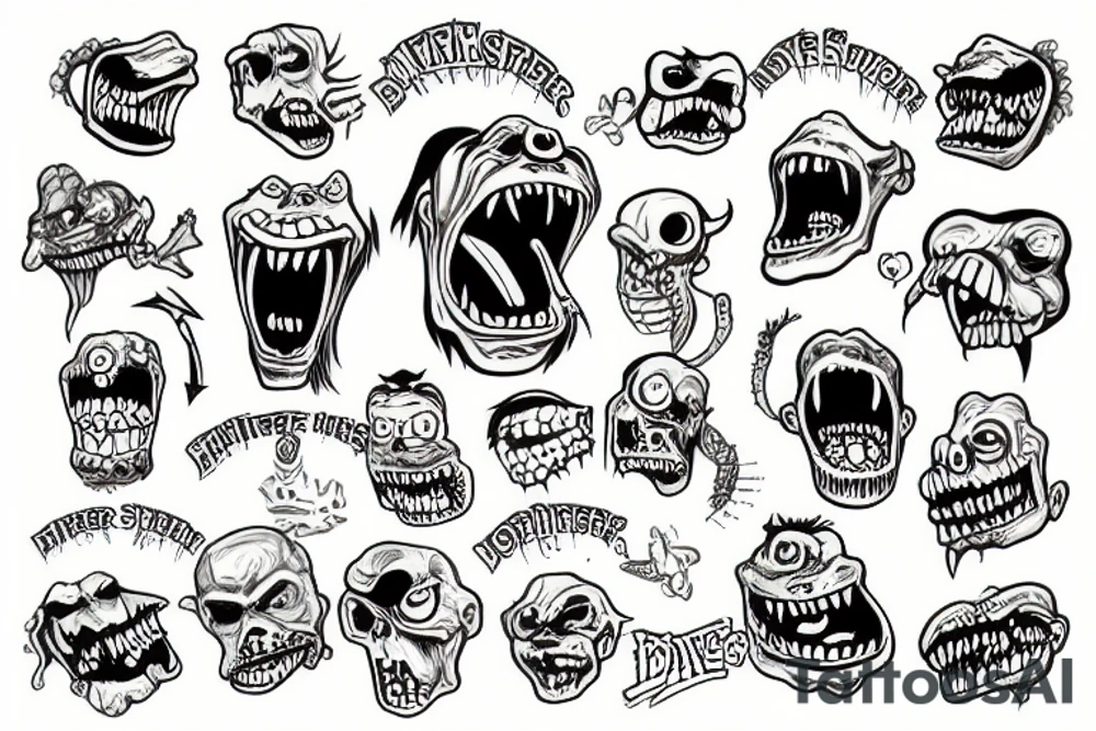 monster burps tattoo idea