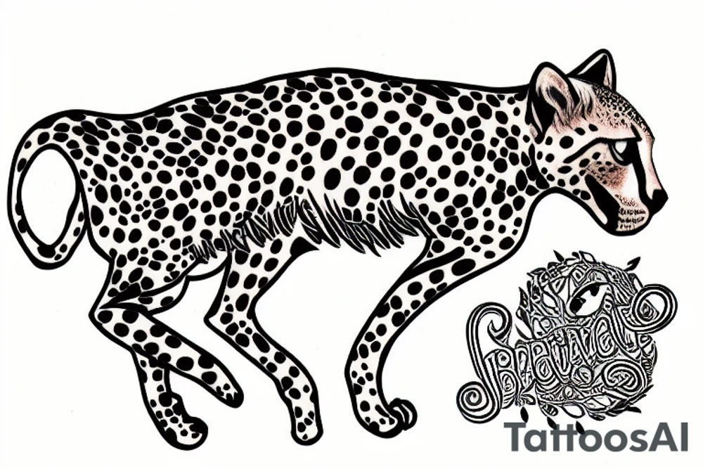 cheetah tattoo idea