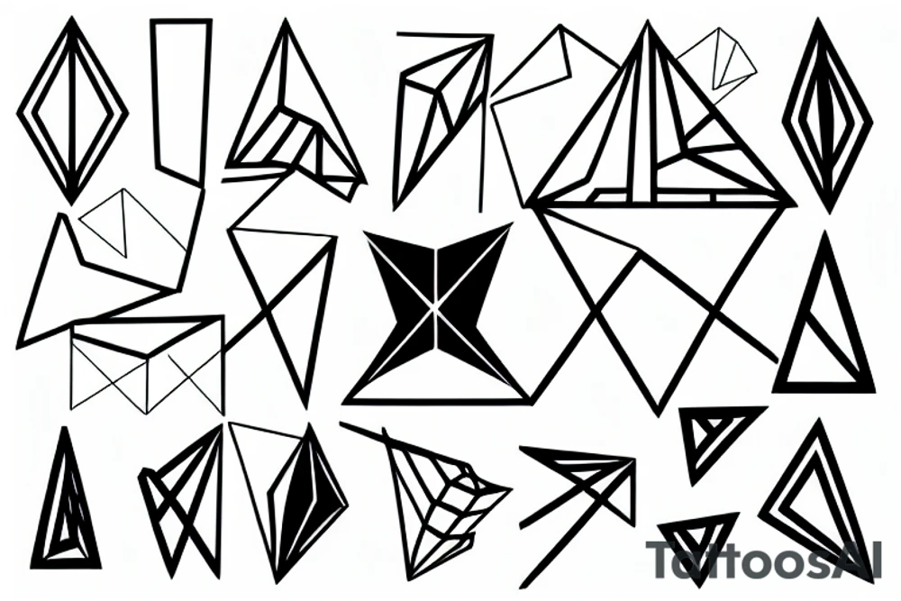 geometric shape tattoo idea