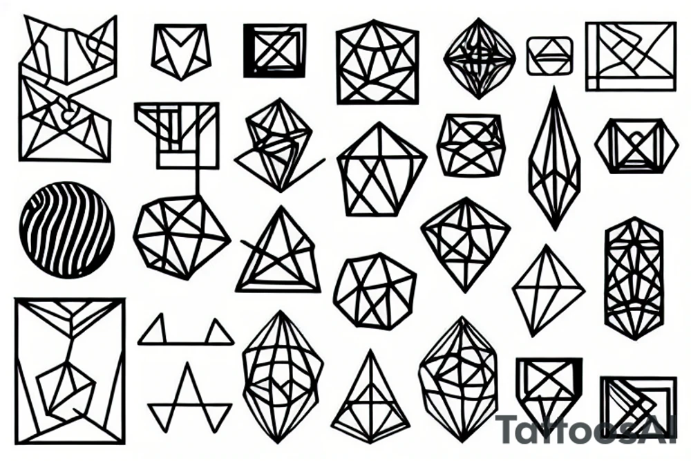 geometric shape tattoo idea