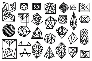 geometric shape tattoo idea