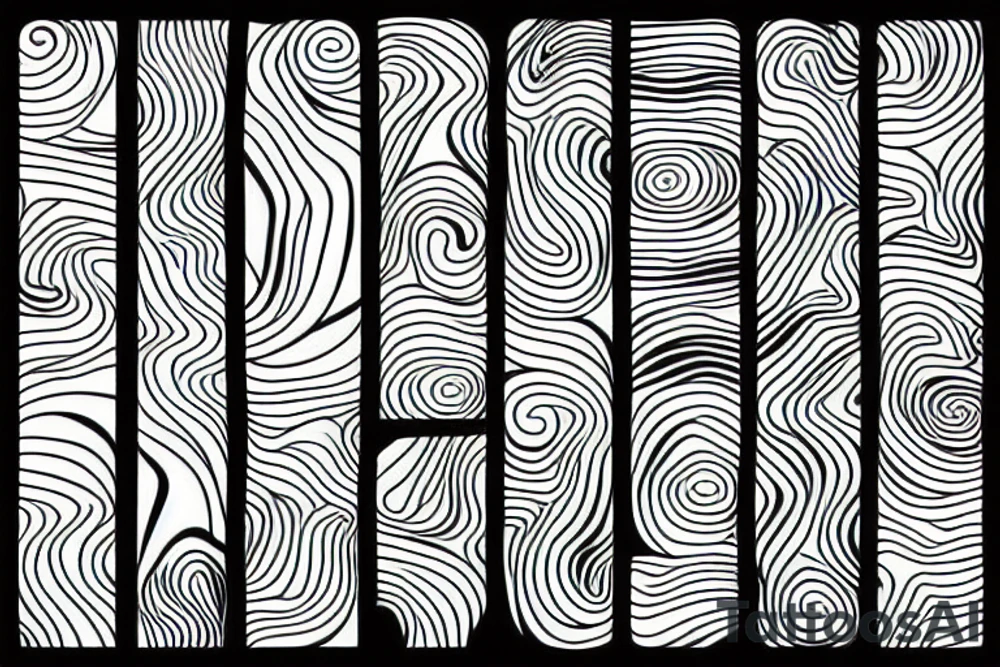 Abstract lines with rainbow tattoo idea
