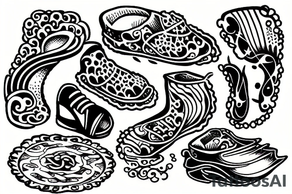 fire around my feet tattoo idea
