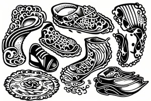fire around my feet tattoo idea