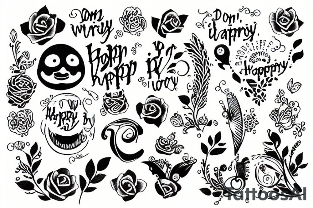 don't worry be happy tattoo idea