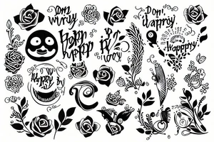 don't worry be happy tattoo idea