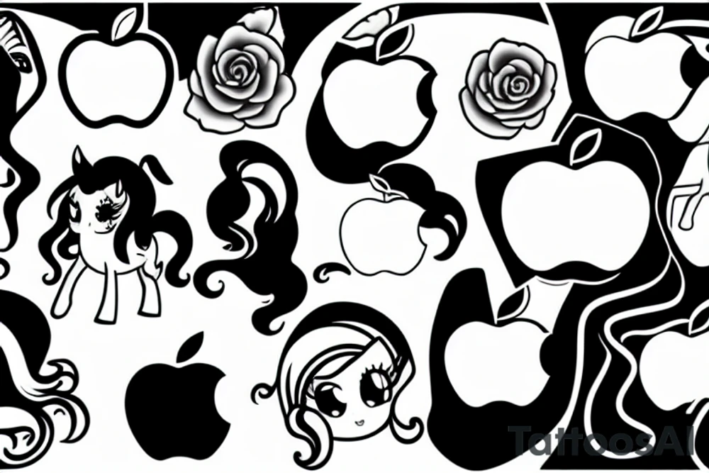 apple pony tattoo idea