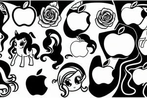 apple pony tattoo idea