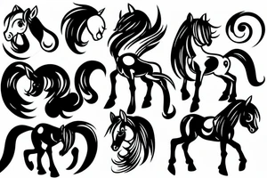 apple pony tattoo idea