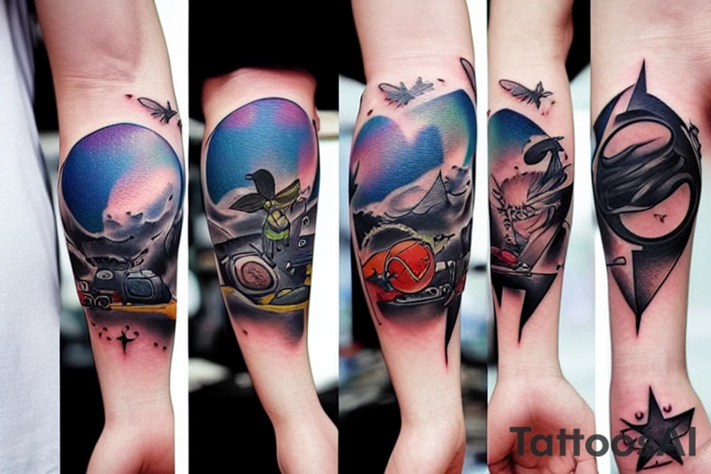 To the stars through difficulties tattoo idea