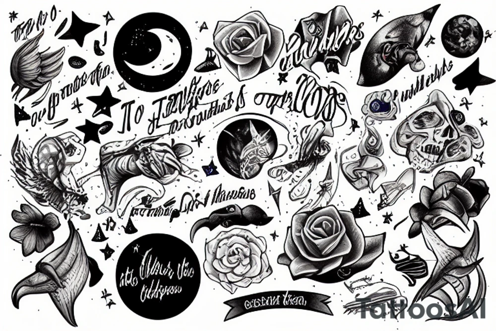 To the stars through difficulties tattoo idea