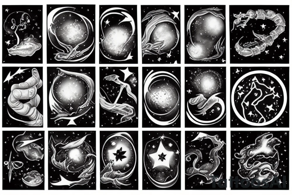 Stars difficulties cosmos tattoo idea