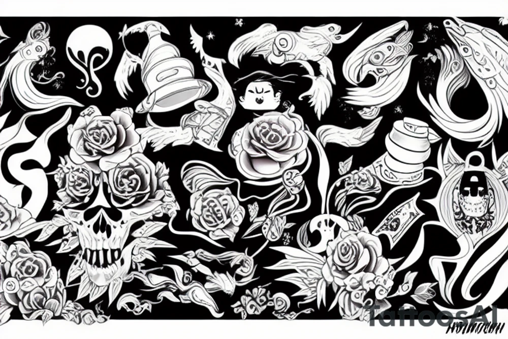 кит и космос tattoo idea