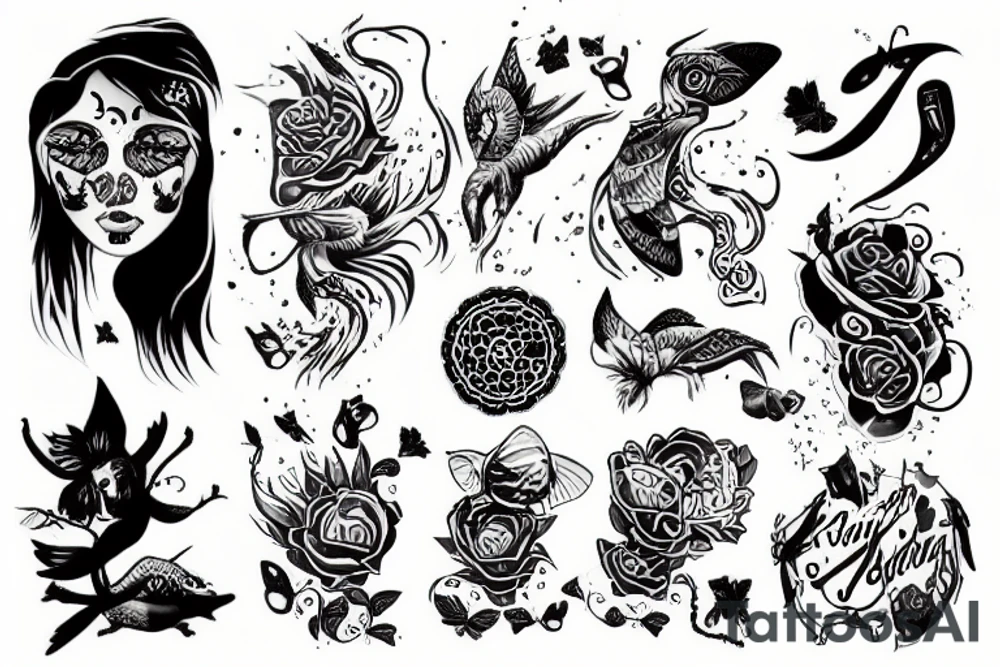 кит и космос tattoo idea