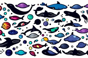 whale and space tattoo idea