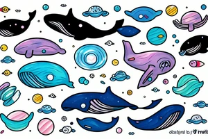 whale and space tattoo idea