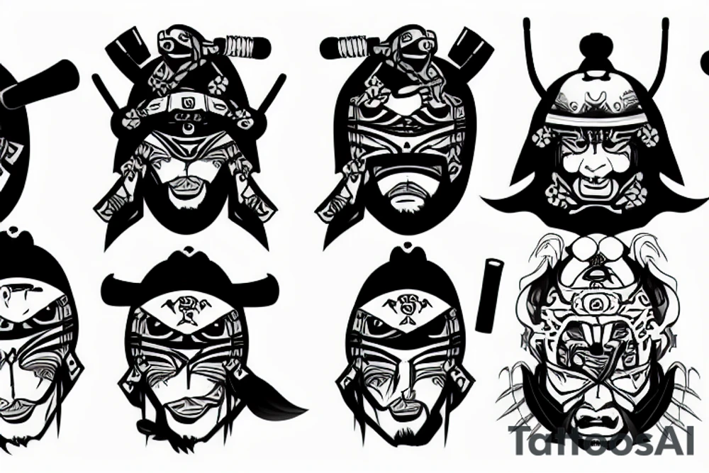 the faceless samurai tattoo idea