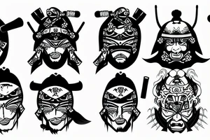 the faceless samurai tattoo idea