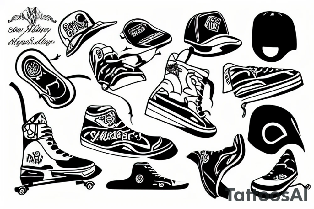 shadows skater tattoo idea