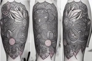 whale lotus cosmos flowers herbs mandala tattoo idea