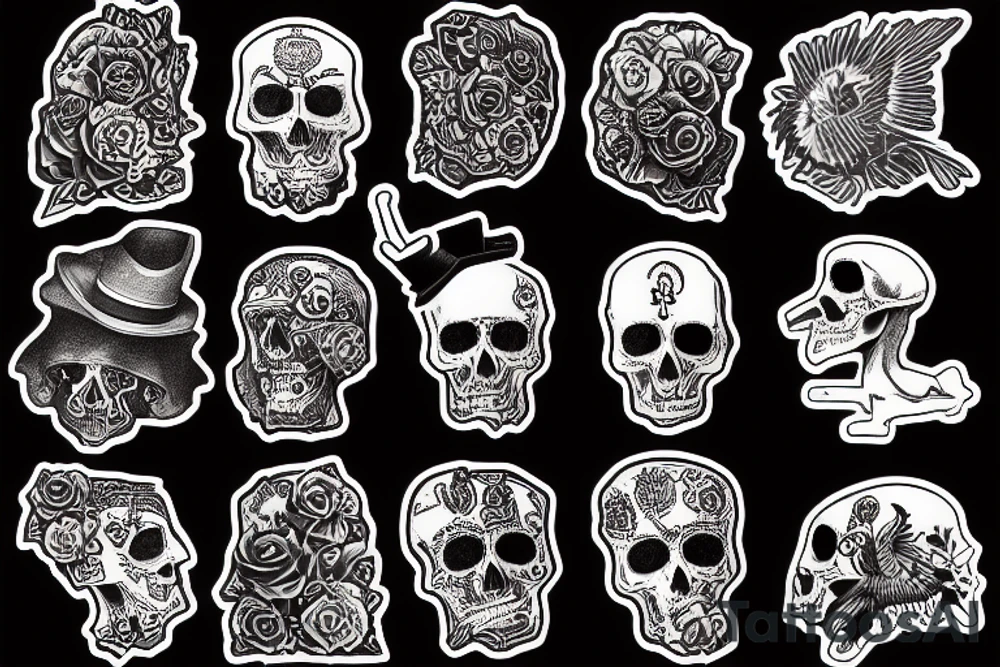 Cuervo sobre una estatua de mármol tattoo idea