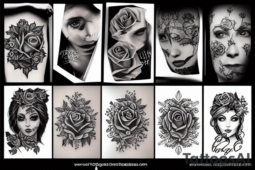 rose of pain tattoo idea