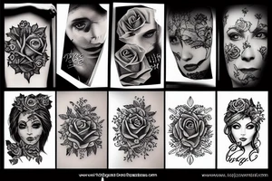 rose of pain tattoo idea