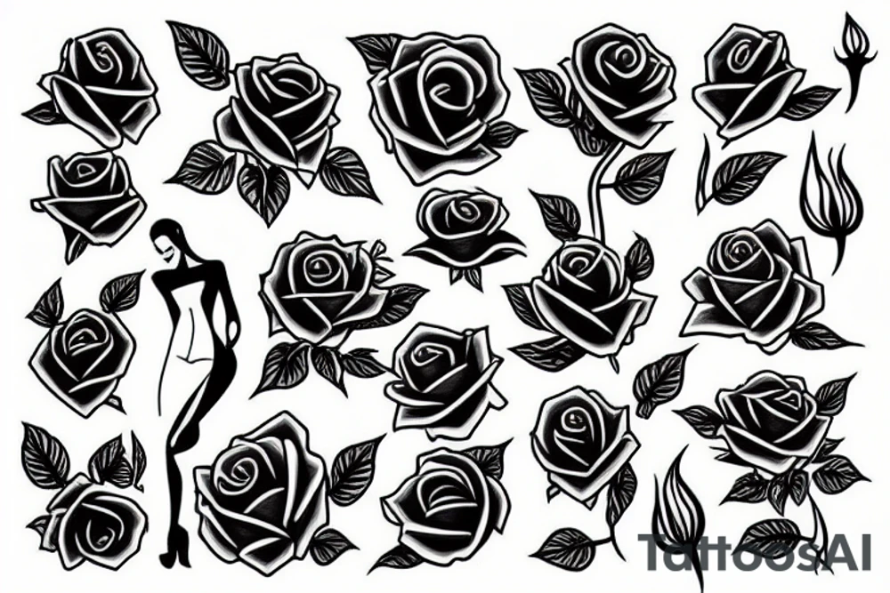 rose of pain tattoo idea