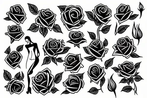 rose of pain tattoo idea