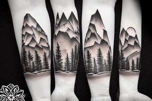 snowy mountain tattoo idea