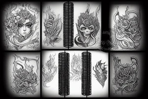 burning book tattoo idea