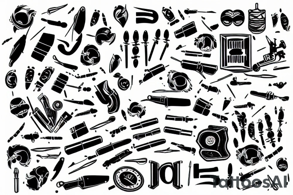 p90 with bullets tattoo idea