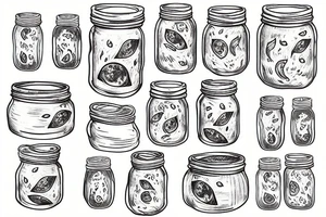 mason jar of moon water tattoo idea