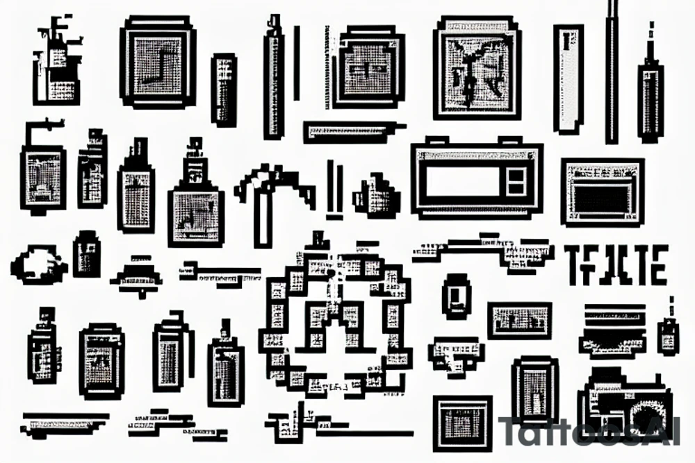 pixel art tattoo idea