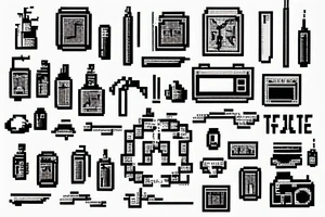 pixel art tattoo idea