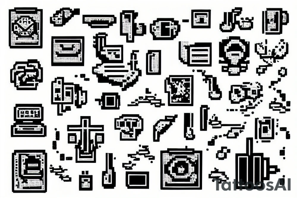pixel art tattoo idea