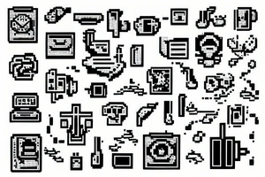 pixel art tattoo idea