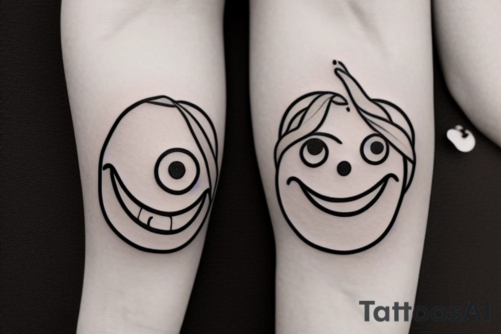 Onion with smiley face tattoo idea