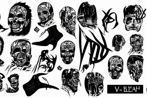 бренд Vlone tattoo idea