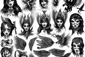 fallen angel tattoo idea