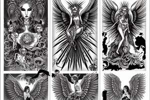 fallen angel tattoo idea