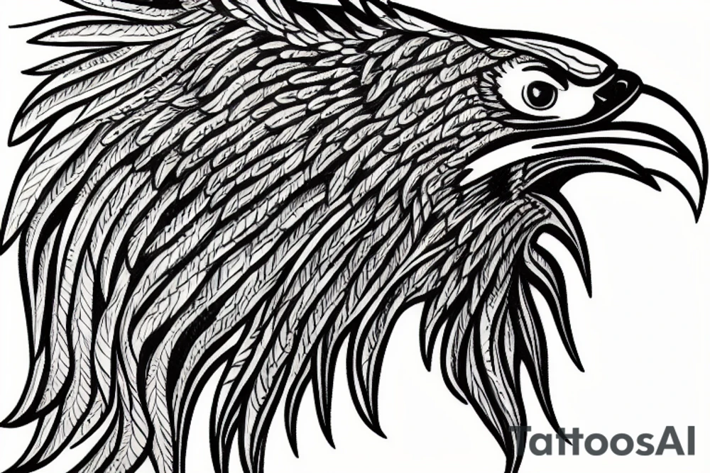 American eagle on chest and shoulder tattoo idea