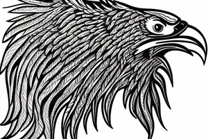 American eagle on chest and shoulder tattoo idea
